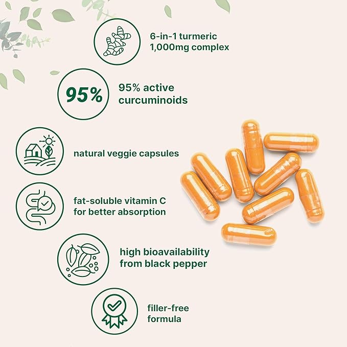 Turmeric Curcumin Joint Supplement (120 Veggie Capsules)