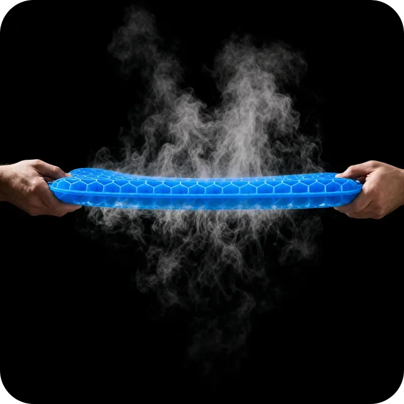 Airflow demonstration through the open honeycomb cells of CellGel+